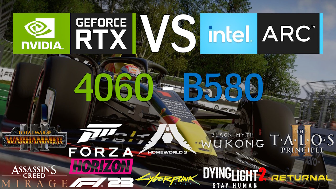 Nvidia GeForce RTX 4060 - INTEL Arc B580